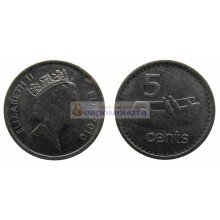 Фиджи 5 центов 2010 год. Королева Елизавета II Фиджи 5 центов 2010 год. Королева Елизавета II