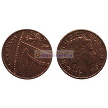 Великобритания 1 пенни 2011 год. Королева Елизавета II