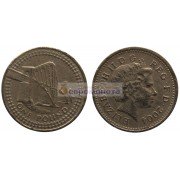 Великобритания 1 фунт 2004 год Мост Форт-Бридж в Шотландии Королева Елизавета II