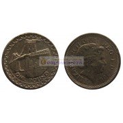 Великобритания 1 фунт 2005 год Висячий мост через Менай Королева Елизавета II