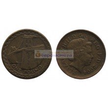 Великобритания 1 фунт 2004 год Мост Форт-Бридж в Шотландии Королева Елизавета II Великобритания 1 фунт 2004 год Мост Форт-Бридж в Шотландии Королева Елизавета II