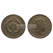 Великобритания 1 фунт 2001 год Королева Елизавета II