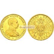 Германская империя Пруссия 20 марок 1914 год "A" Вильгельм II. Золото