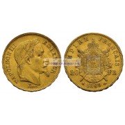 Франция Император Наполеон III 20 франков 1869 год А. Золото.