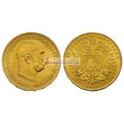 Австрия 20 крон 1915 год. Франц Иосиф I. Золото