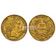 Франция Вторая Республика 20 франков 1851 год A. Золото.