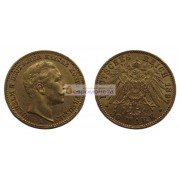 Германская империя Пруссия 20 марок 1897 год "A" Вильгельм II. Золото