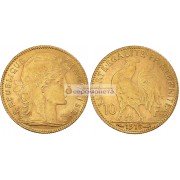 Франция Третья Республика 10 франков 1910 год. Золото.