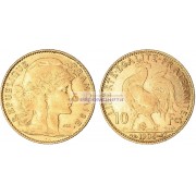 Франция Третья Республика 10 франков 1905 год. Золото.