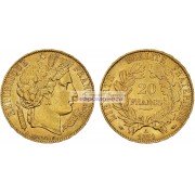 Франция Вторая Республика 20 франков 1851 год A. Золото.