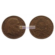 Бельгия 20 франков 1874 год. Король Леопольд II. Золото