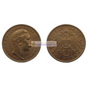 Германская империя Пруссия 20 марок 1905 год "J" Вильгельм II. Золото