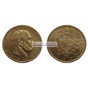 Германская империя Пруссия 10 марок 1873 год "А" Вильгельм I. Золото