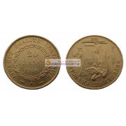 Франция Третья Республика 20 франков 1886 год. Золото