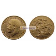 Великобритания 1 фунт (соверен) 1911 год. Король Георг V. Золото