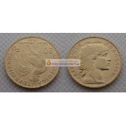 Франция Третья Республика 20 франков 1901 год. Золото.
