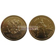 Россия 10 рублей 2023 год СПМД Золотой червонец - Сеятель.