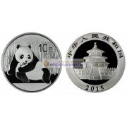 Китай 10 юань 2015 год Панда. Серебро. 30 грамм