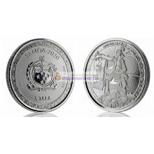 Самоа 5 тала 2020 год Легенды Японии, серия: Момотаро и подчинённый демон в стиле аниме. Серебро. Унция