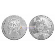 Южная Корея 1 клэй 2021 год Чи Ю 1oz. Серебро. Унция