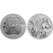 Валькирия: Остара Германия 5 марок 2023 год 1 унция серебра 9999 пробы. Germania Mint.