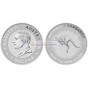 Австралия 1 доллар 2024 год Австралийский кенгуру. Серебро. Унция