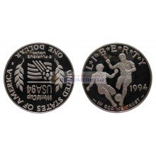 США доллар 1994 год монетный двор S Чемпионат мира по футболу 1994 серебро