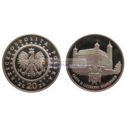 Польша 20 злотых 1996 год Замок в Лидзбарке-Варминьском. Серебро, пруф