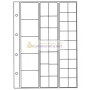 Лист скользящий Оптима для монет, 37 ячеек, пр-во СОМС Россия