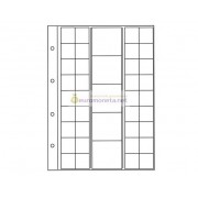 Лист скользящий Оптима для монет, 41 ячейка, пр-во СОМС, Россия